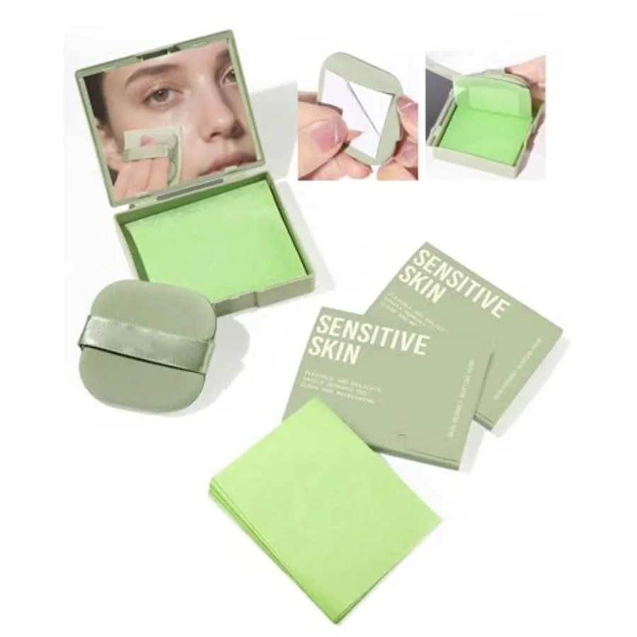 300 Oil Blotting Sheets for Face with Mirror and Puff Set Oil Absorbing Sheets for Oily Skin High-Performance Oil Control Say G
300 Oil Blotting Sheets for Face with Mirror and Puff Set Oil Absorbing Sheets for Oily Skin High-Performance Oil Control Say G