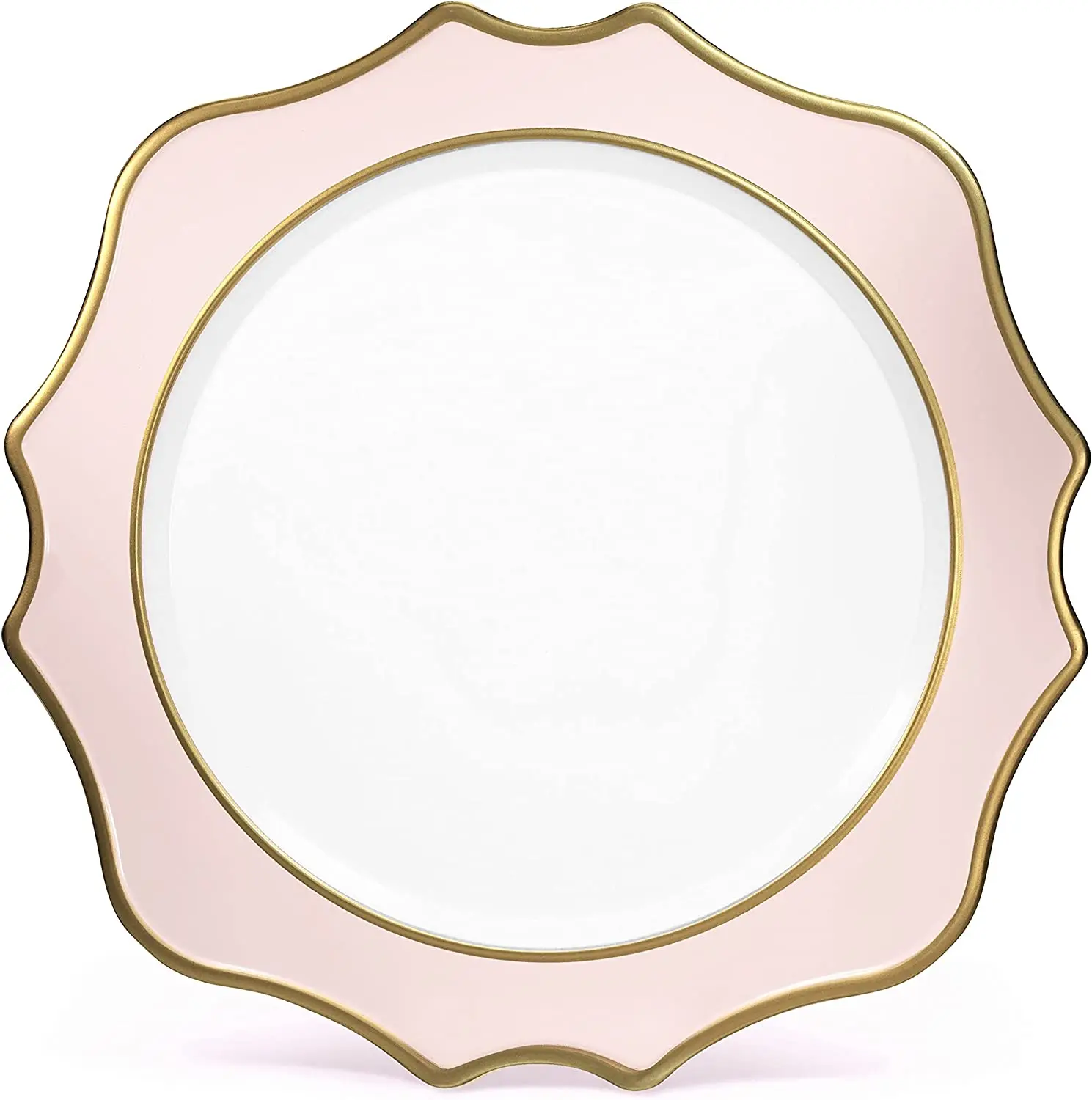 4PCS 13'' Round Acrylic Plastic Wedding Chargers, Dinner Party Decoration Charger Plates (Scalloped Baby Pink and Gold)
4PCS 13'' Round Acrylic Plastic Wedding Chargers, Dinner Party Decoration Charger Plates (Scalloped Baby Pink and Gold)