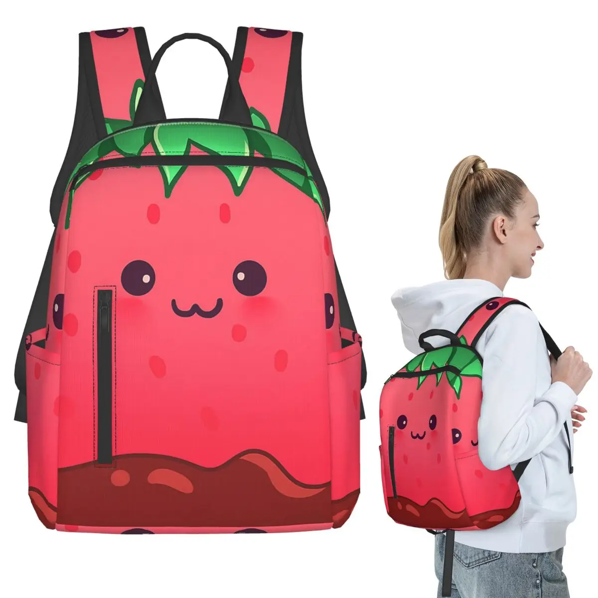 Strawberry Design Backpack Student BookBag Kids School Bag Computer Shoulder Bags Men Women
Strawberry Design Backpack Student BookBag Kids School Bag Computer Shoulder Bags Men Women