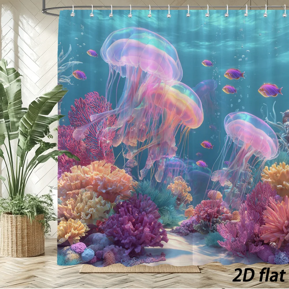 Jellyfish & Coral Reef Shower Curtain – Dreamy Underwater Scene, Polyester Bath Decor 70.8x70.8in, Machine Washable, 12 Hooks
Jellyfish & Coral Reef Shower Curtain – Dreamy Underwater Scene, Polyester Bath Decor 70.8x70.8in, Machine Washable, 12 Hooks
