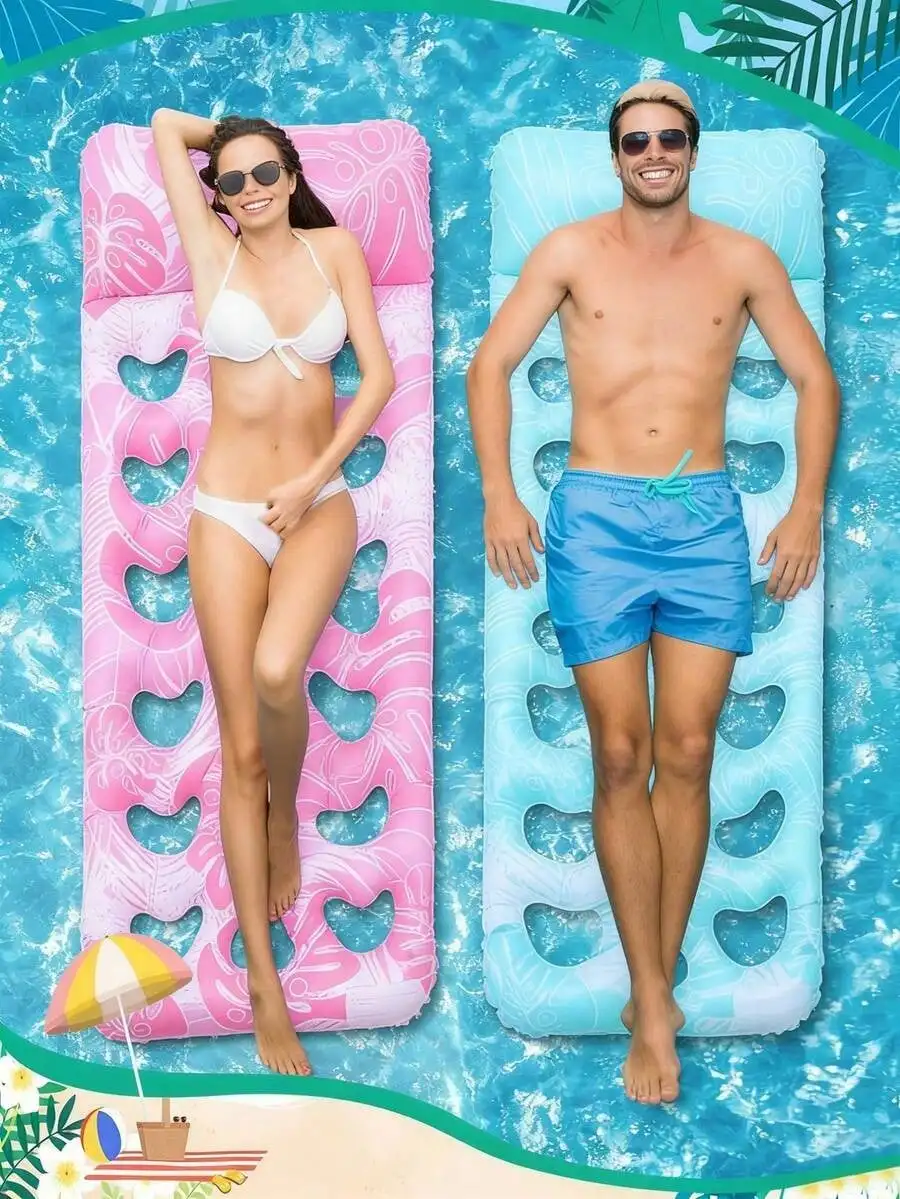 VAGA 1pc Inflatable Pool Float - Adult Size Swimming Pool Floats With Headrest, Sunbathing Raft, Lake, Beach, Swimming Pool Party Toy, Floating Relaxation Area, Keeps You Cool, Pool Inflatable, Beach Essentials, Pool Float
VAGA 1pc Inflatable Pool Float - Adult Size Swimming Pool Floats With Headrest, Sunbathing Raft, Lake, Beach, Swimming Pool Party Toy, Floating Relaxation Area, Keeps You Cool, Pool Inflatable, Beach Essentials, Pool Float