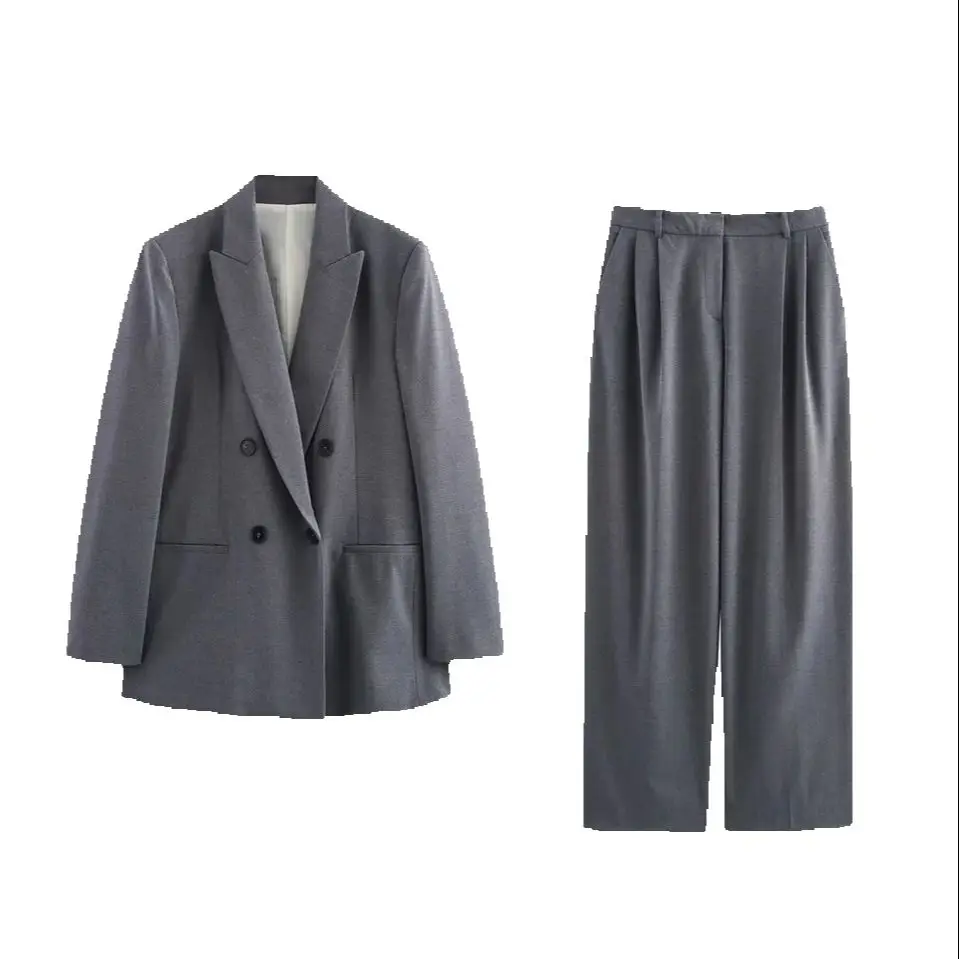 KONDALA женский осенний элегантный пиджак, двубортный пиджак с подкладкой на плечах, широкие брюки, новый весенний офисный пригородный комплект 2025 года
KONDALA женский осенний элегантный пиджак, двубортный пиджак с подкладкой на плечах, широкие брюки, новый весенний офисный пригородный комплект 2025 года