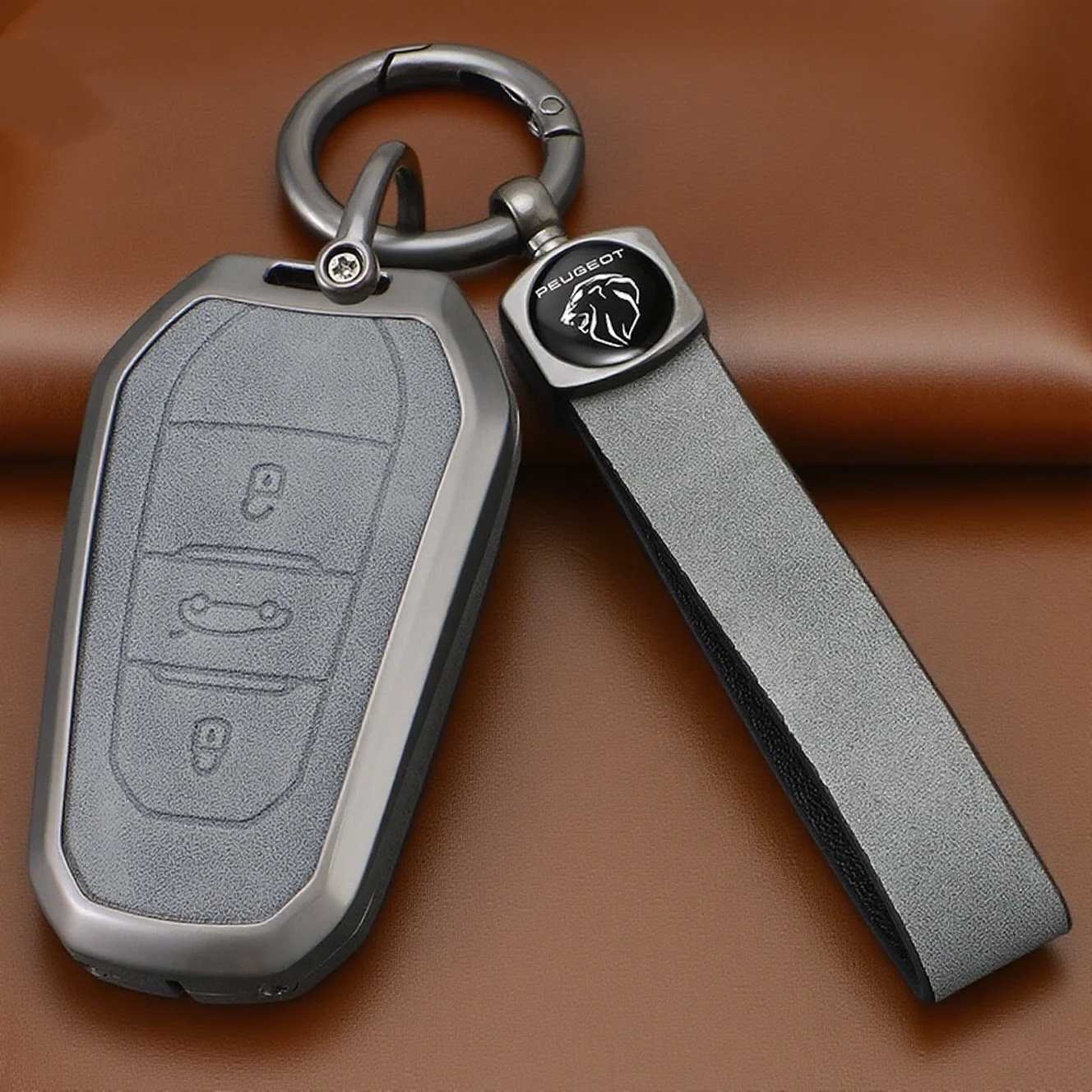 Fashion Leather Car Remote Key Case Cover Keychain Shell Keyless Auto Accessories For Peugeot 2008 3008 4008 5008 308 408 508
Fashion Leather Car Remote Key Case Cover Keychain Shell Keyless Auto Accessories For Peugeot 2008 3008 4008 5008 308 408 508