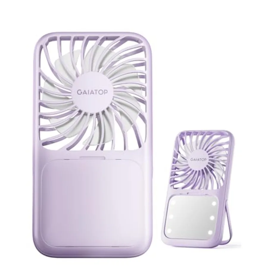 Portable Handheld Fan, 3 Speed LED Makeup Mirror with Light, Folding Stand for Desktop, Rechargeable Mini Personal Fans Small T
Portable Handheld Fan, 3 Speed LED Makeup Mirror with Light, Folding Stand for Desktop, Rechargeable Mini Personal Fans Small T