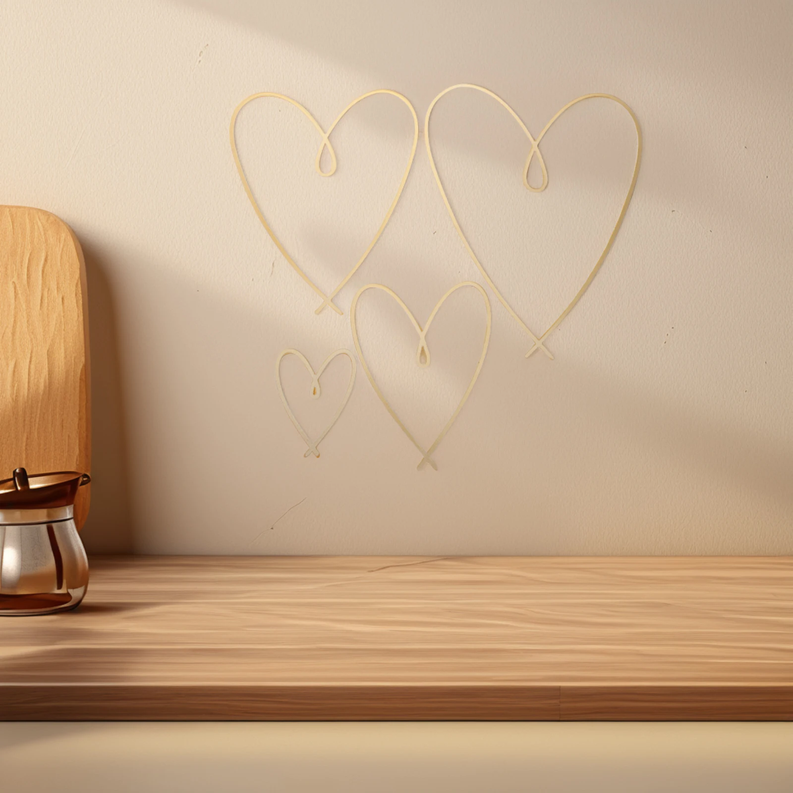 4 Pcs Heart Shaped Wall Decor Metal Signs White Romantic Bedroom Living Room Hanging Decoration Creative Wire Metal Pendant
4 Pcs Heart Shaped Wall Decor Metal Signs White Romantic Bedroom Living Room Hanging Decoration Creative Wire Metal Pendant