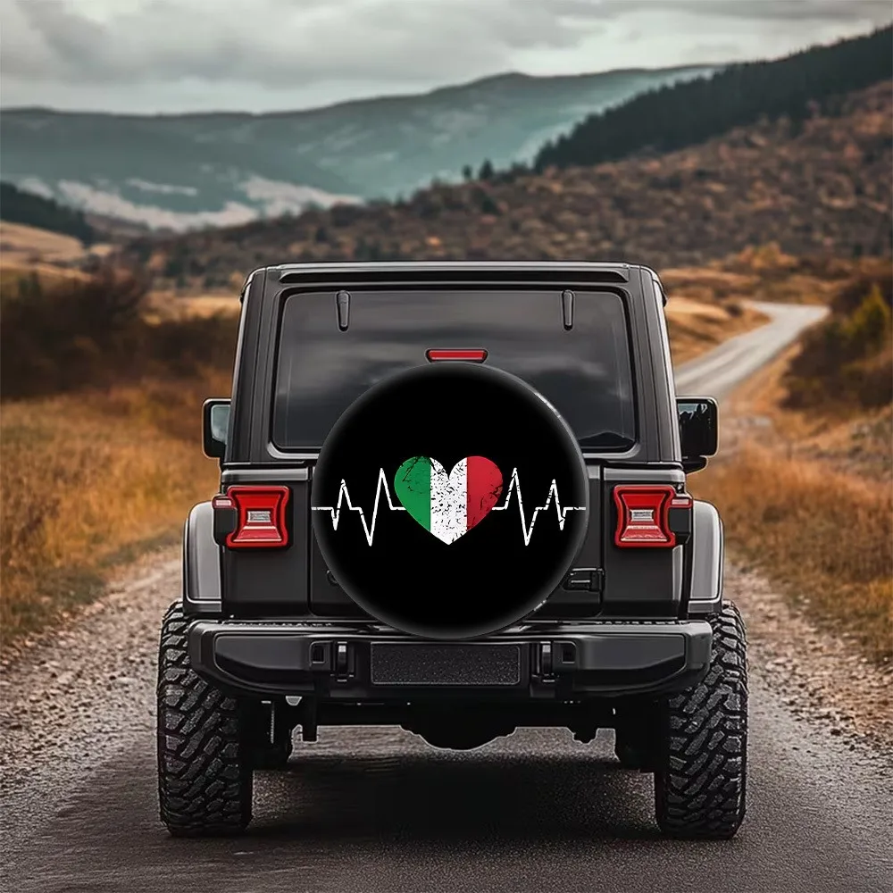 Italian Flag Heartbeat Tire Cover Waterproof Polyester Spare Wheel Protector for SUV
Italian Flag Heartbeat Tire Cover Waterproof Polyester Spare Wheel Protector for SUV