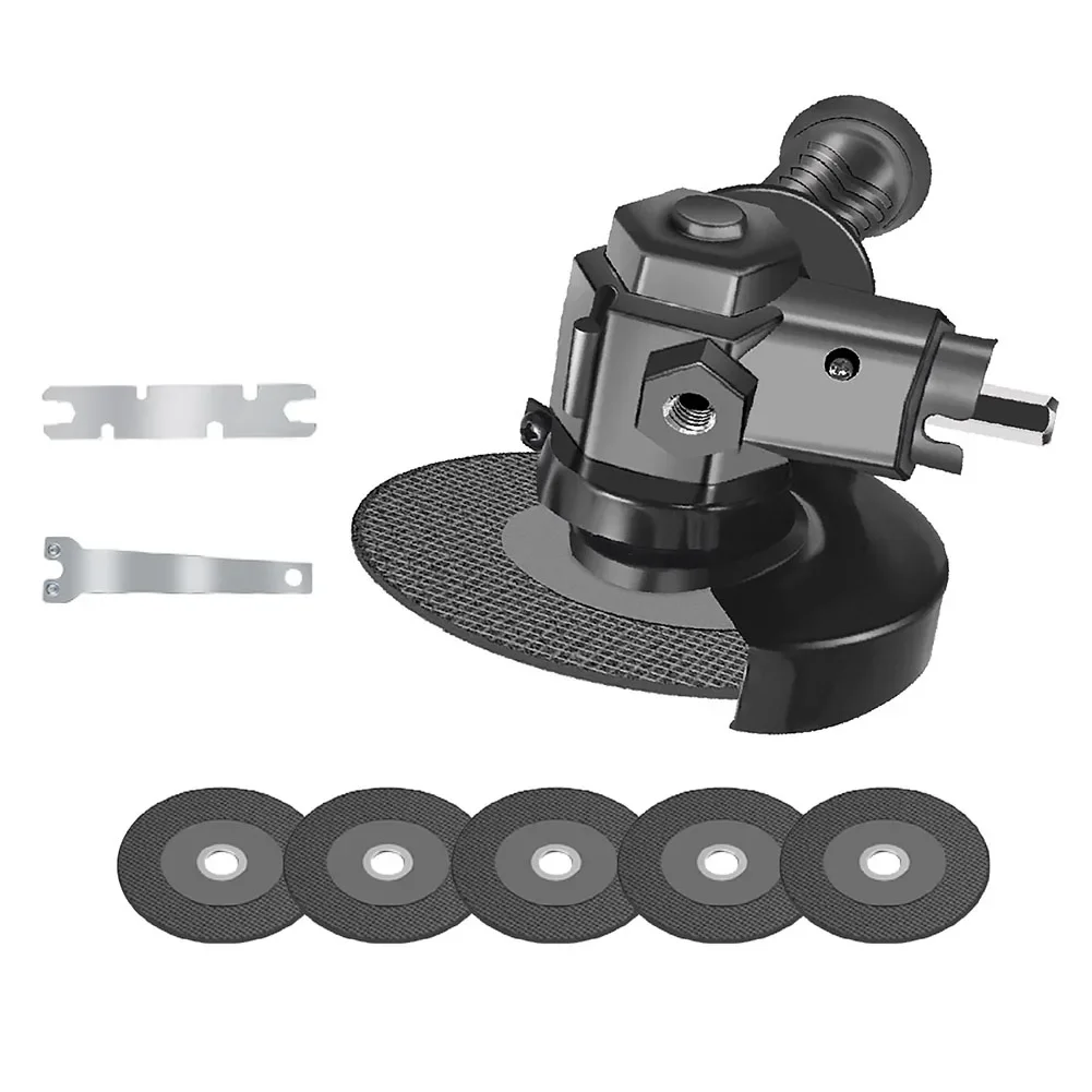 1pc Handheld Electric Drill To Angle Grinder Conversion Head Adapters With 5pc Saw Blades For Household Woodworking Tools
1pc Handheld Electric Drill To Angle Grinder Conversion Head Adapters With 5pc Saw Blades For Household Woodworking Tools