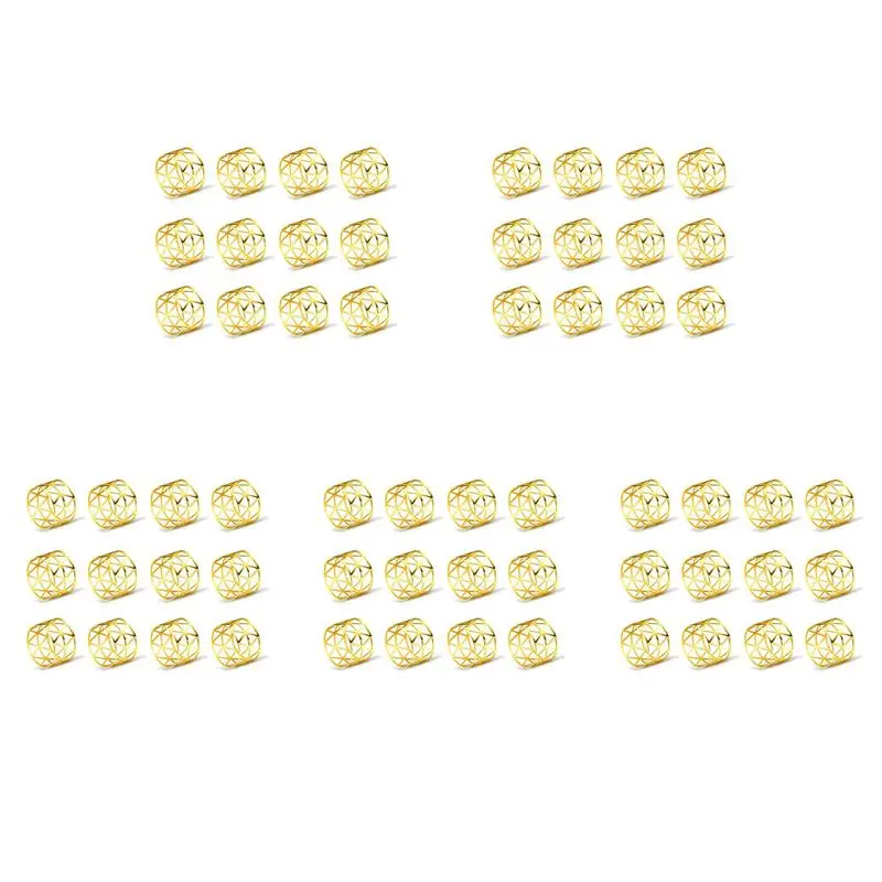 60 шт. круглых сетчатых держателей для салфеток, набор для стола, подходящий для повседневных или торжественных мероприятий и свадебных вечеринок (золотистый)-AT30
60 шт. круглых сетчатых держателей для салфеток, набор для стола, подходящий для повседневных или торжественных мероприятий и свадебных вечеринок (золотистый)-AT30