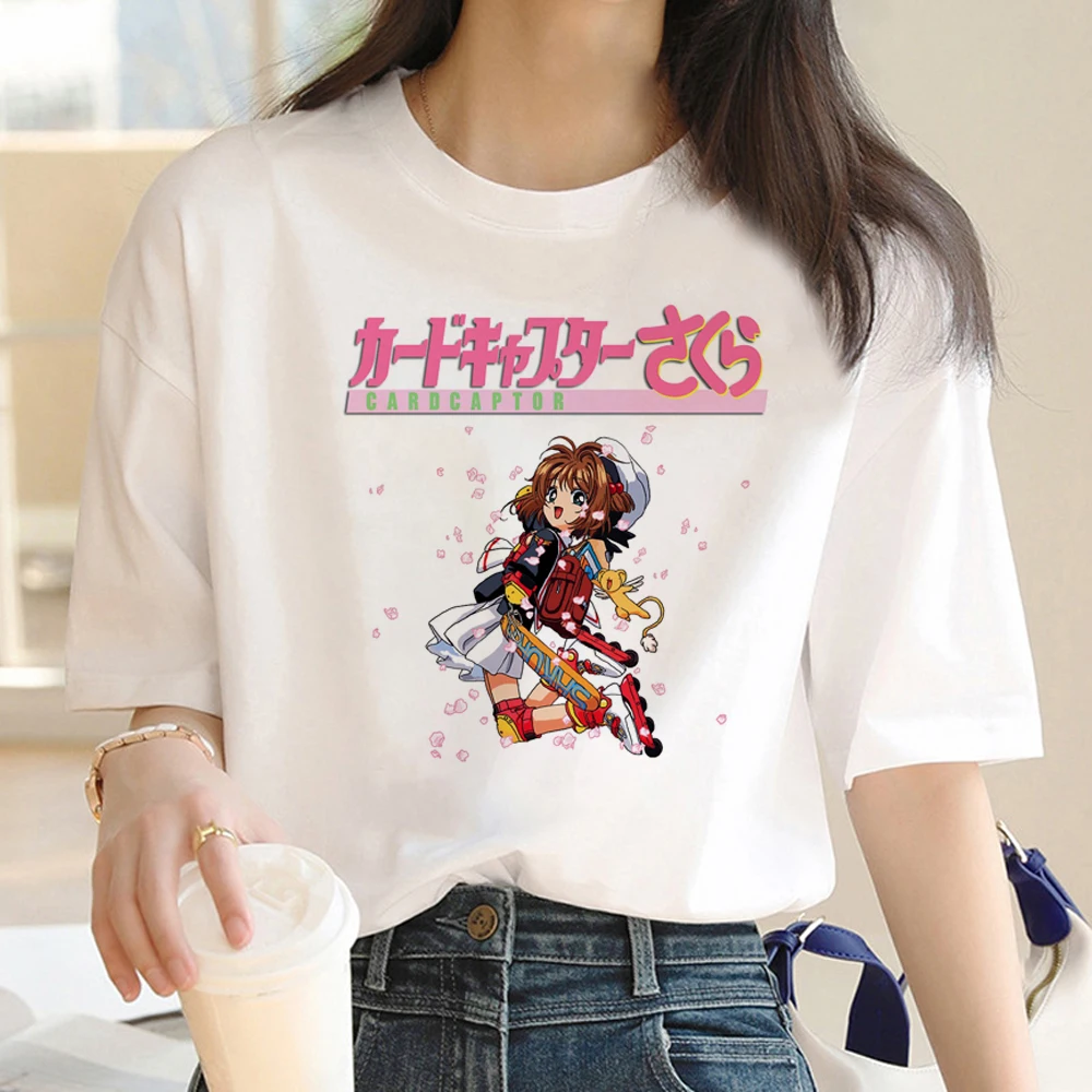 Футболка Cardcaptor Sakura, женские футболки манга, одежда для девушек 1920-х годов
Футболка Cardcaptor Sakura, женские футболки манга, одежда для девушек 1920-х годов
