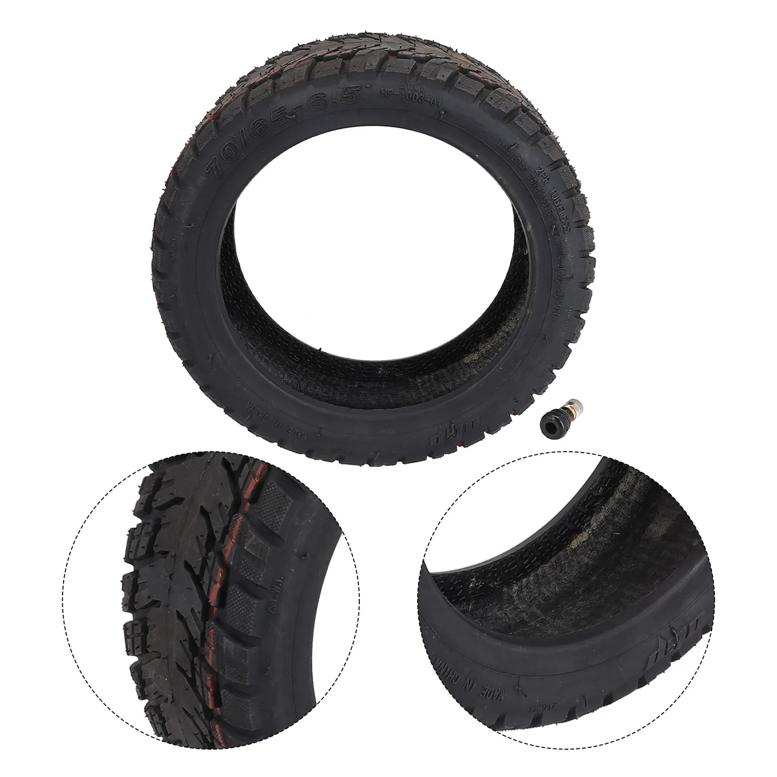 Tyre Tubeless Tire Rubber 10 Inch 10x2.75-6.5 Electric Scooter Accessories Off-road Tire High Quality Hot Sale
Tyre Tubeless Tire Rubber 10 Inch 10x2.75-6.5 Electric Scooter Accessories Off-road Tire High Quality Hot Sale