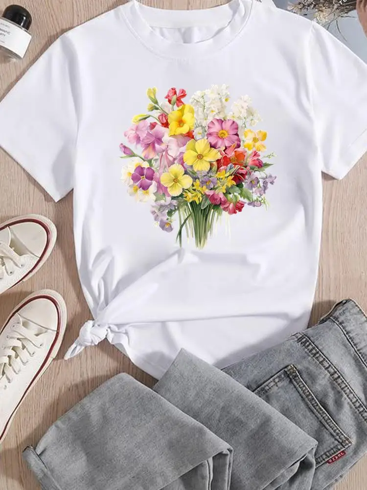 Flower Lovely Flower Floral Trend Printed Graphic T Top Women Fashion T-Shirt Cartoon Tshirts Tee Casual Lady Print Clothing
Flower Lovely Flower Floral Trend Printed Graphic T Top Women Fashion T-Shirt Cartoon Tshirts Tee Casual Lady Print Clothing