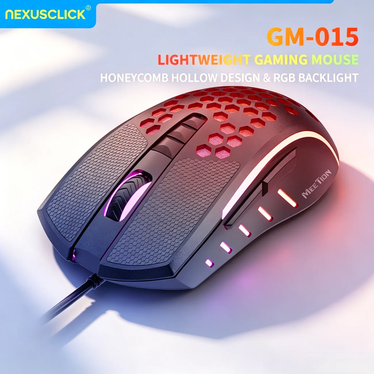 NexusClick Lightweight Honeycomb Gaming Mouse,6400 DPI,RGB Backlit,Programmable Buttons,Ergonomic Wired Mice for PC Office Gamer
NexusClick Lightweight Honeycomb Gaming Mouse,6400 DPI,RGB Backlit,Programmable Buttons,Ergonomic Wired Mice for PC Office Gamer