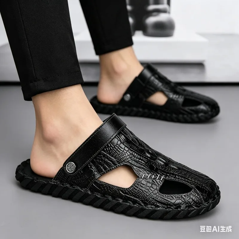 Outdoor Anti Slip and Wear-resistant Leather Sandal New Men Comfortable Dual-purpose Slipper Summer Man Trending Leather Sandals
Outdoor Anti Slip and Wear-resistant Leather Sandal New Men Comfortable Dual-purpose Slipper Summer Man Trending Leather Sandals