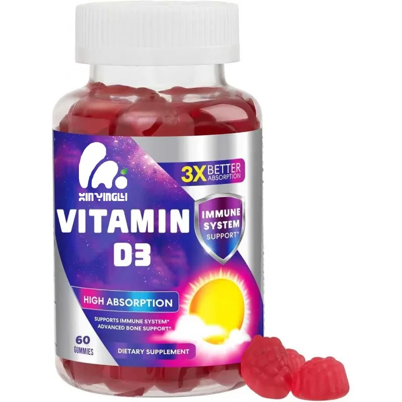 Vitamin D3 gummies 5000 IU (125 mcg) - bone, tooth, muscle, and immune health support
Vitamin D3 gummies 5000 IU (125 mcg) - bone, tooth, muscle, and immune health support