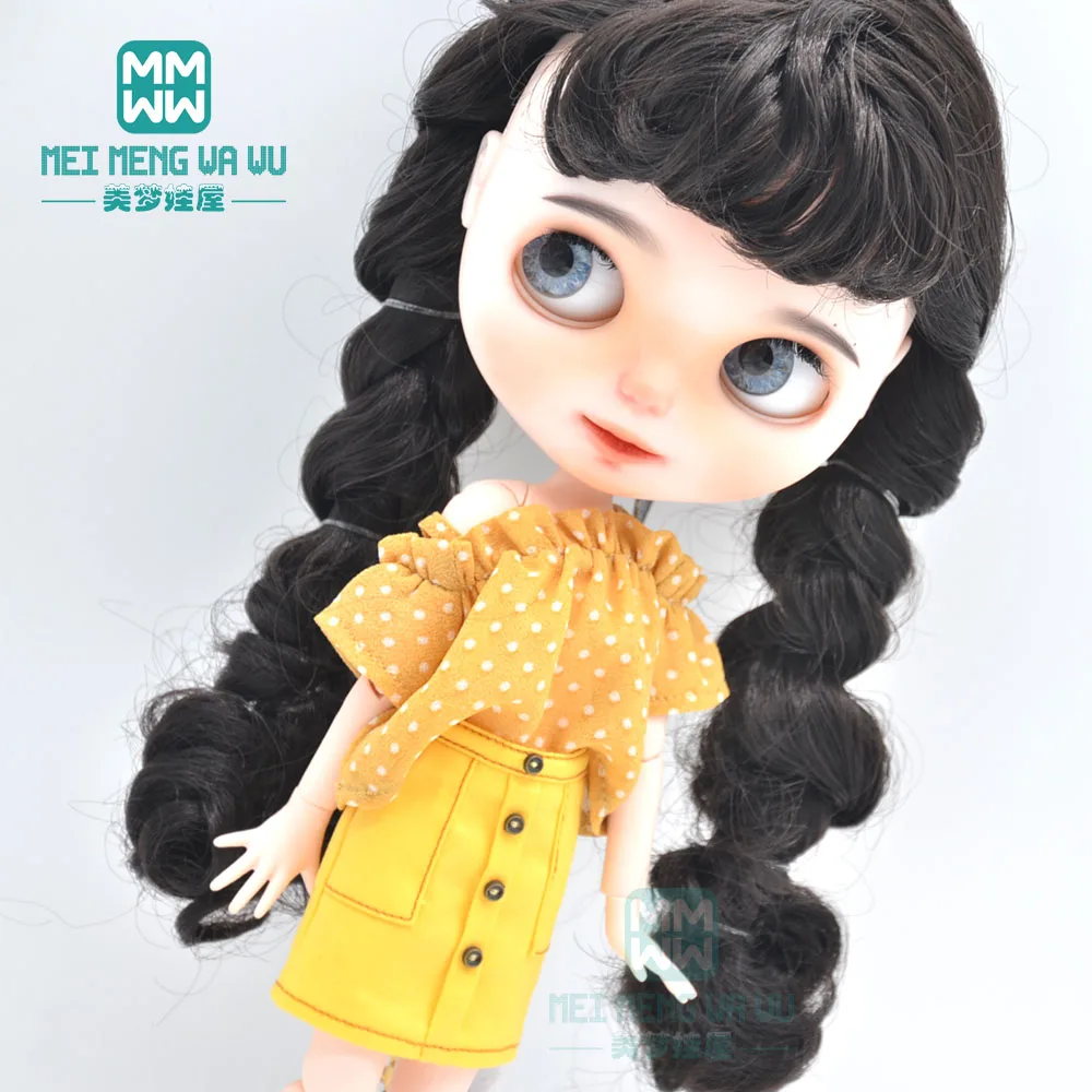 Clothes for doll Fashionable polka dot shirt yellow, white fits Blyth Azone OB22 OB24 doll accessories
Clothes for doll Fashionable polka dot shirt yellow, white fits Blyth Azone OB22 OB24 doll accessories