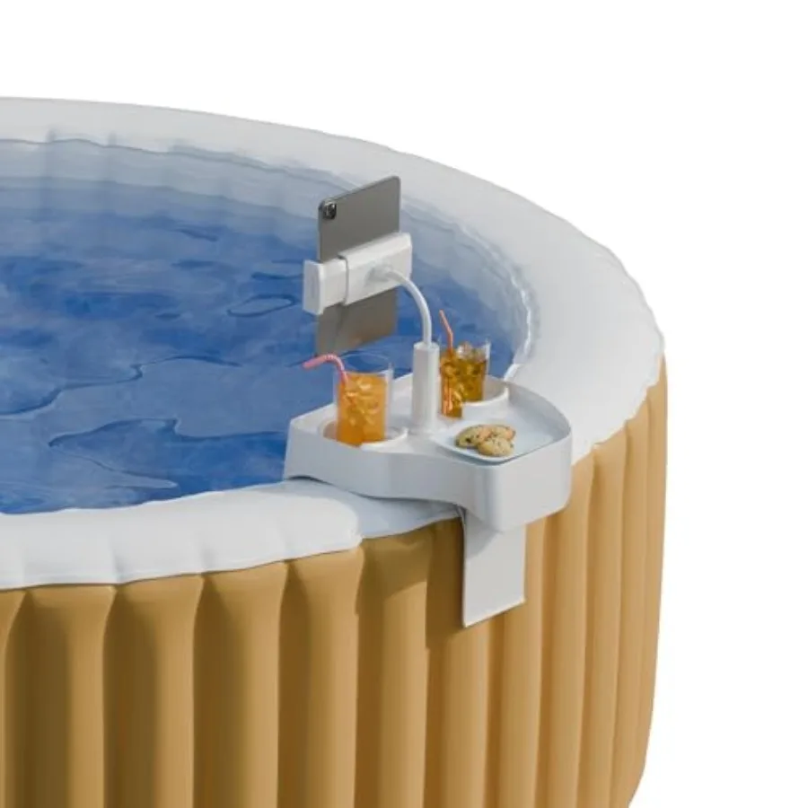 Hot Tub Table Tray with Adjustable Phone Holder, 2 Cup Holders, Hot Tub Accessories, Perfect for Outdoor Inflatable Hot Tub and
Hot Tub Table Tray with Adjustable Phone Holder, 2 Cup Holders, Hot Tub Accessories, Perfect for Outdoor Inflatable Hot Tub and