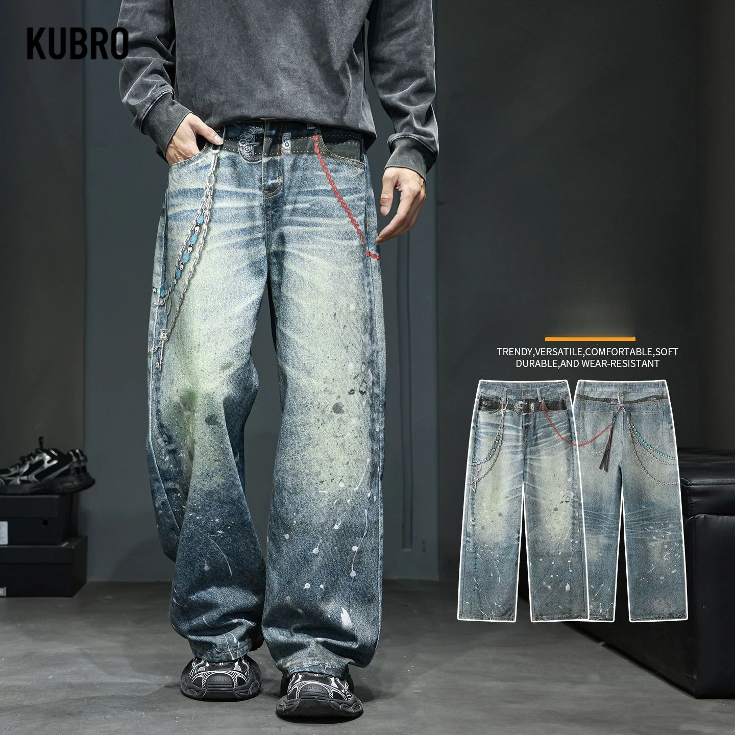 American Trend 3D Digital Jeans for Men Loose Straight and Wide-leg Autumn New Floor-length Casual Pants Jeans for Man Pants
American Trend 3D Digital Jeans for Men Loose Straight and Wide-leg Autumn New Floor-length Casual Pants Jeans for Man Pants