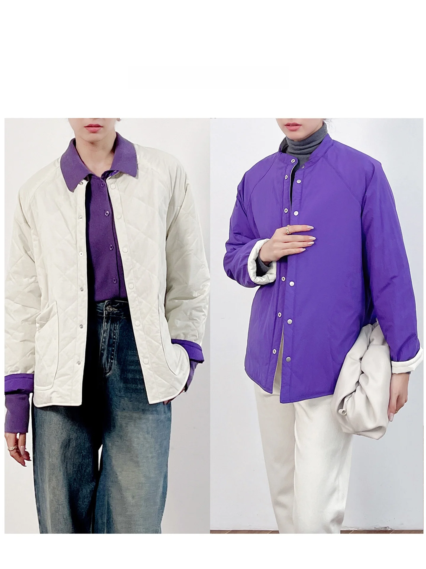 Korean Fashion Small Stand Collar Two-Way Wear Color Block Lightweight Warm Diamond Pattern Cotton Jacket Women Winter New Style
Korean Fashion Small Stand Collar Two-Way Wear Color Block Lightweight Warm Diamond Pattern Cotton Jacket Women Winter New Style