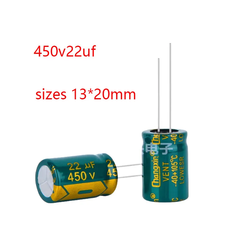 10pcs/lot 450V 22UF 13*20 high frequency low impedance aluminum electrolytic capacitor 22uf 450v
10pcs/lot 450V 22UF 13*20 high frequency low impedance aluminum electrolytic capacitor 22uf 450v