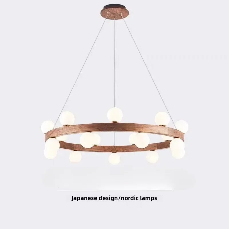 Walnut Chandelier for Living Dining Room Bedroom Round Glass Solid Wood Pendant Light Lighting for Living Room Room Decor
Walnut Chandelier for Living Dining Room Bedroom Round Glass Solid Wood Pendant Light Lighting for Living Room Room Decor
