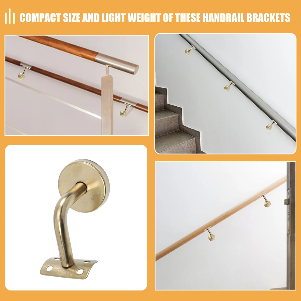 2 Pcs Stainless Steel Handrail Brackets Mounted Stair Railing Support 60x60 Titanium Fixing Bend Plates for Indoor
2 Pcs Stainless Steel Handrail Brackets Mounted Stair Railing Support 60x60 Titanium Fixing Bend Plates for Indoor