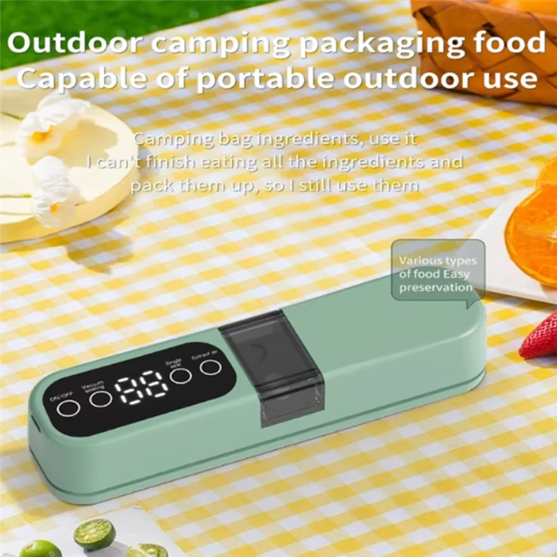 ABVI-USB Rechargeable Vacuum Sealer Automatic Food Sealer And Snack Sealing System Vacuum Sealer With 5 Pcs Bags
ABVI-USB Rechargeable Vacuum Sealer Automatic Food Sealer And Snack Sealing System Vacuum Sealer With 5 Pcs Bags
