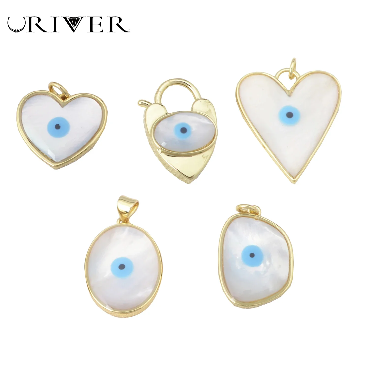 Brass Pendant for Women Blue Evil Eye Charms Gold Color Round Heart Shape Metal DIY Accessorie Jewelry Necklace Bracelet Making
Brass Pendant for Women Blue Evil Eye Charms Gold Color Round Heart Shape Metal DIY Accessorie Jewelry Necklace Bracelet Making