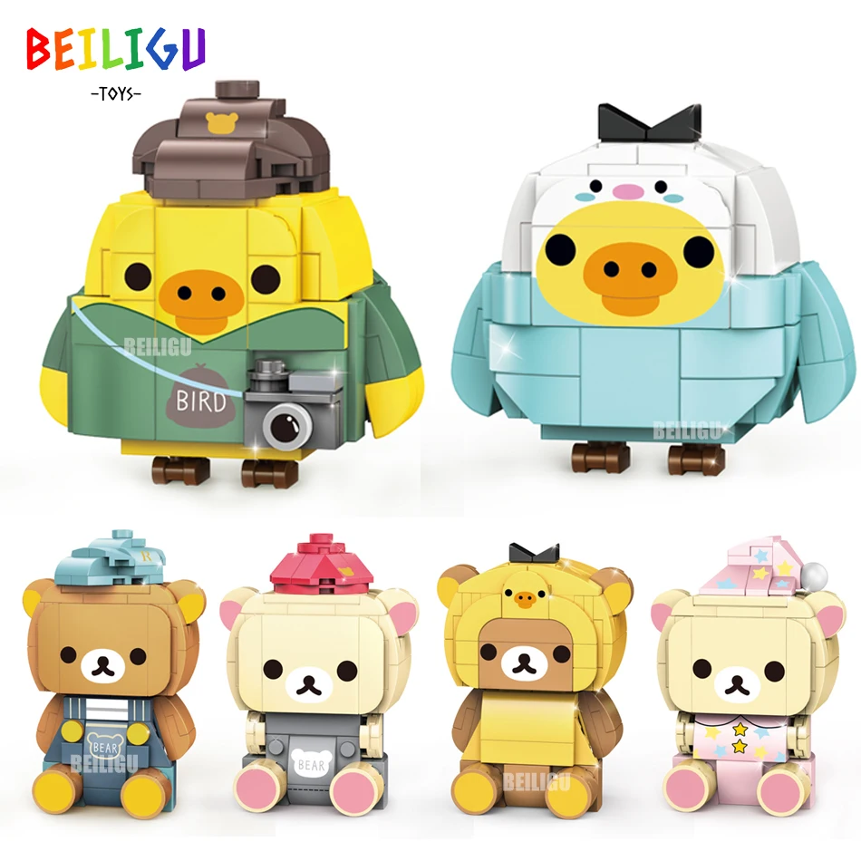 Милая модель Moc Friends Kawaii из японского Аниме Rilakkuma, строительные блоки, мультяшный мини-медведь, кирпичи для творчества, игрушки для детей, подарки
Милая модель Moc Friends Kawaii из японского Аниме Rilakkuma, строительные блоки, мультяшный мини-медведь, кирпичи для творчества, игрушки для детей, подарки