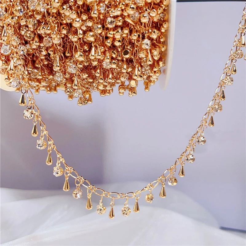 1meter Gold Color Glass Beads Necklace Chains Bulk Lot Copper Link Bracelet Chains for Diy Jewelry Making Hair Accessories
1meter Gold Color Glass Beads Necklace Chains Bulk Lot Copper Link Bracelet Chains for Diy Jewelry Making Hair Accessories