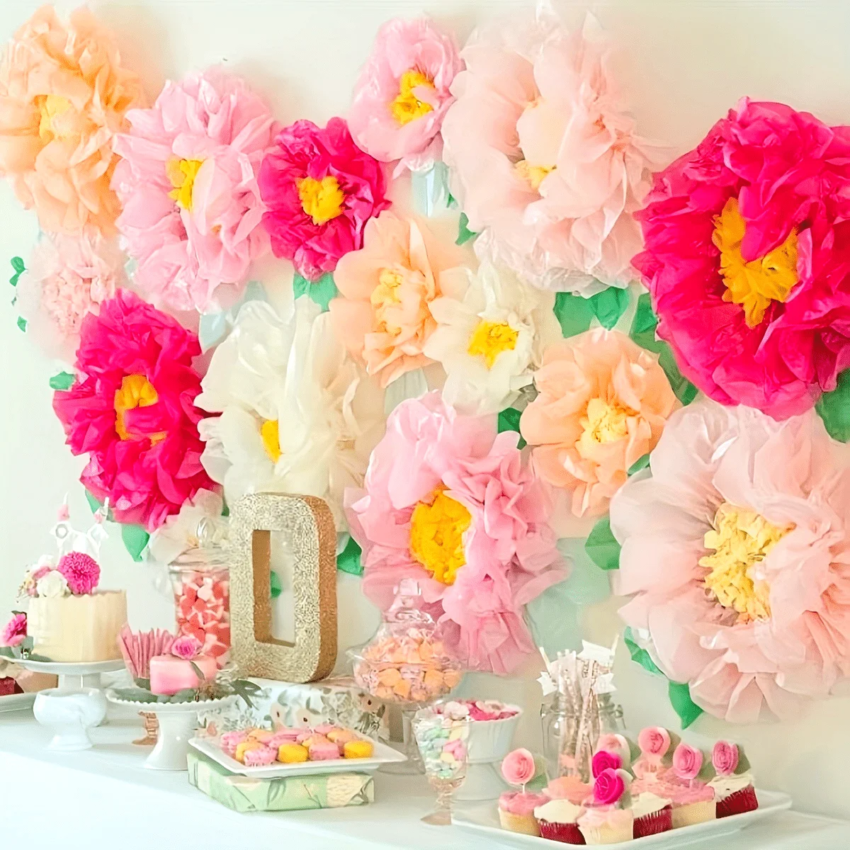 12 Multicolored Stamen Paper Flower Balls with Paper Green Leaf Decorations, Including 8 10-Inch And 4 8-Inch Stamen Pa
12 Multicolored Stamen Paper Flower Balls with Paper Green Leaf Decorations, Including 8 10-Inch And 4 8-Inch Stamen Pa