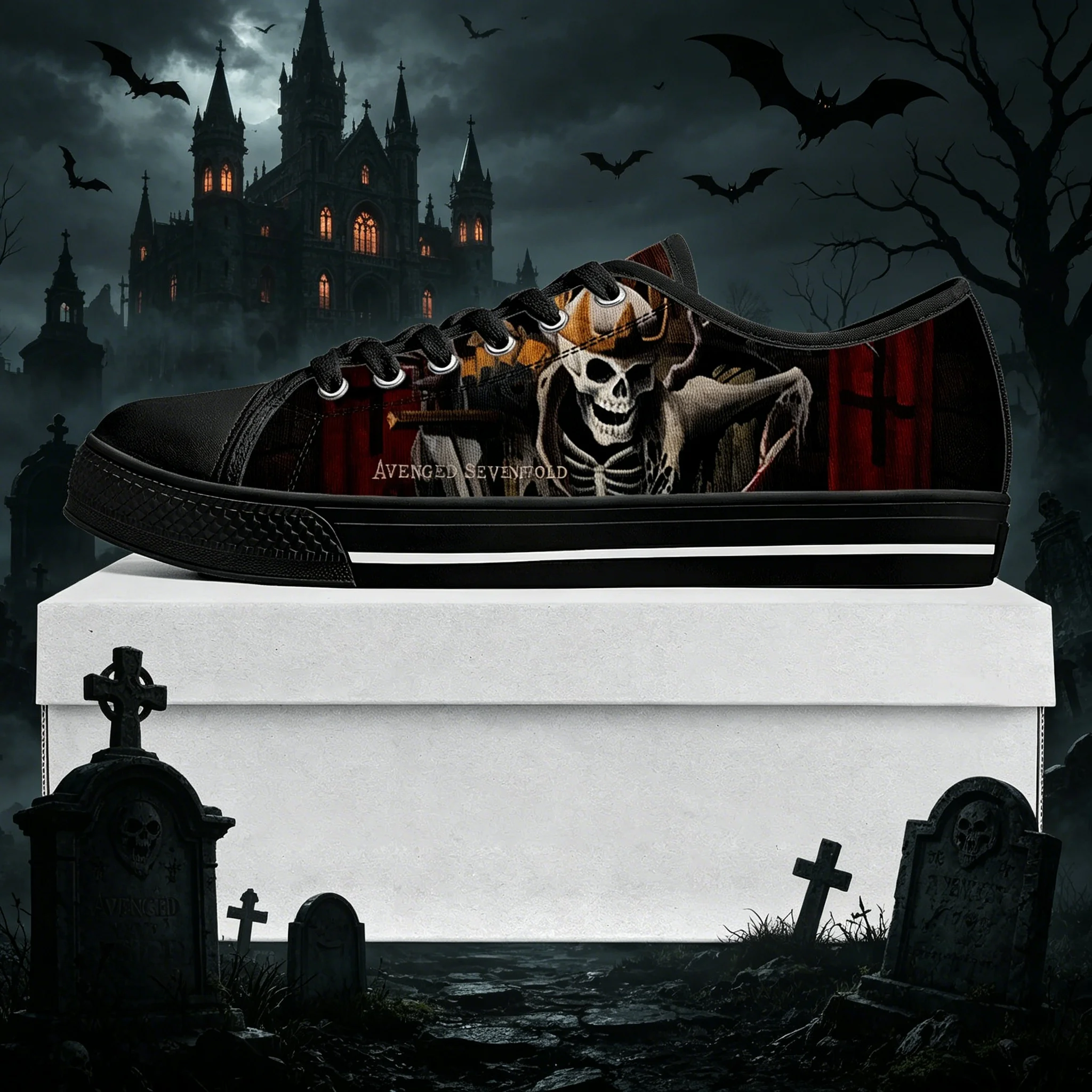 Avenged Sevenfold A7X Band Graphic Print Low Top Sneakers Unisex Lightweight Non Slip Daily Walking Shoes
Avenged Sevenfold A7X Band Graphic Print Low Top Sneakers Unisex Lightweight Non Slip Daily Walking Shoes
