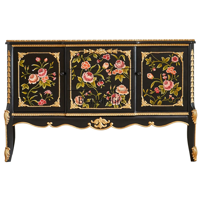 *European luxury solid wood depiction rose villa decorative cabinet French high-end
*European luxury solid wood depiction rose villa decorative cabinet French high-end