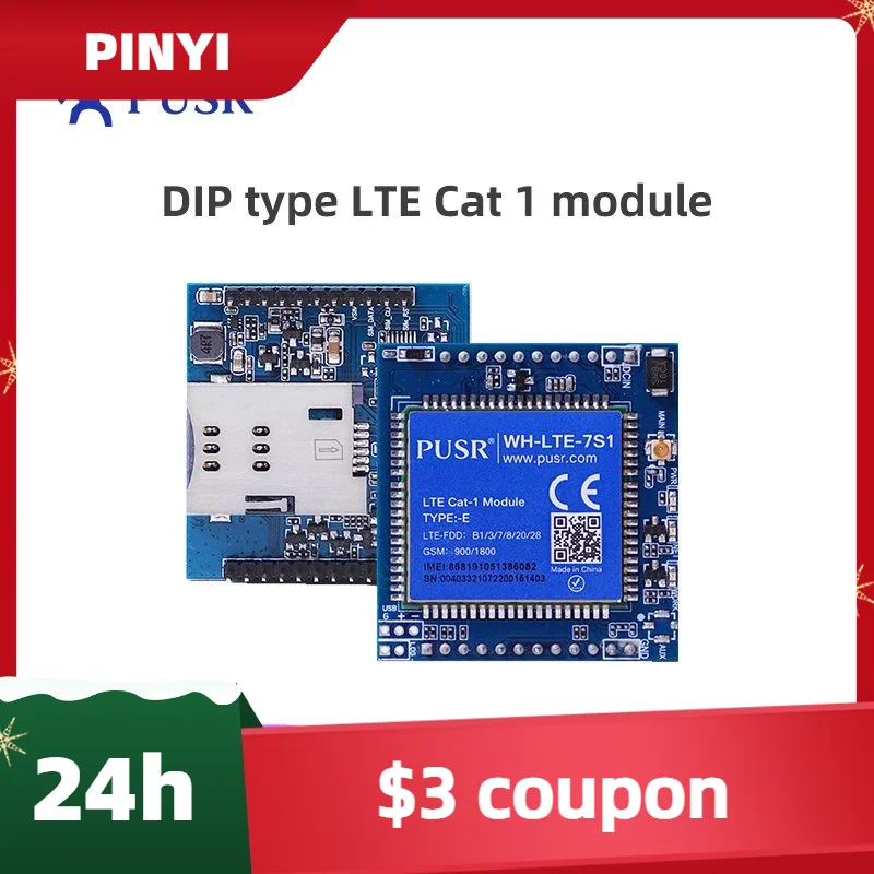 Новый (цена за 2 шт.) Модуль связи PUSR LTE CAT 1 поддерживает протокол LTE и GSM TCP/UDP SMS HTTP и MQTT WH-LTE-7S1-E
Новый (цена за 2 шт.) Модуль связи PUSR LTE CAT 1 поддерживает протокол LTE и GSM TCP/UDP SMS HTTP и MQTT WH-LTE-7S1-E