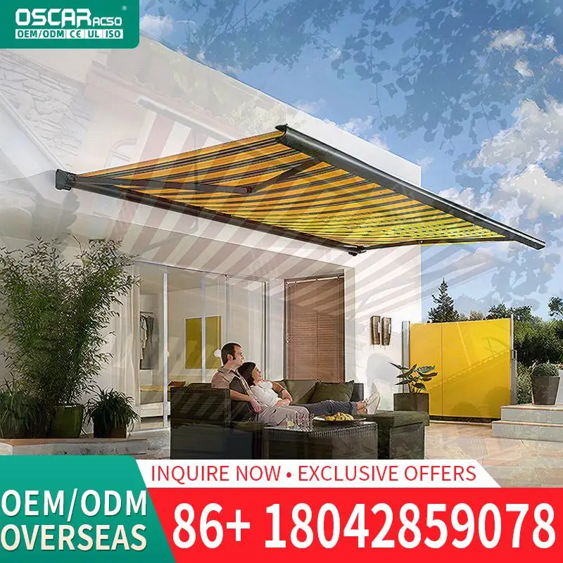Eco friendly Motorized with Remote Control Aluminum Alloy Polyester Windproof UV Protection for Garden Balcony Patio Retractabl
Eco friendly Motorized with Remote Control Aluminum Alloy Polyester Windproof UV Protection for Garden Balcony Patio Retractabl