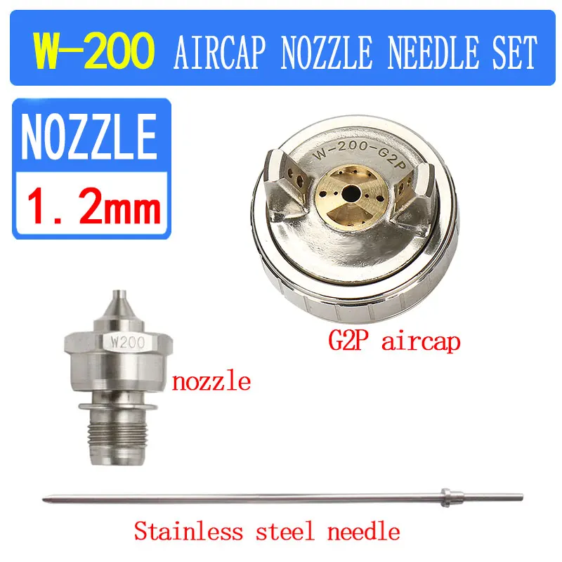 W200 Spray Gun Kit Nozzle Needle Air Cap Set W-200-122P Sprayer Parts Pneumatic Tool Component
W200 Spray Gun Kit Nozzle Needle Air Cap Set W-200-122P Sprayer Parts Pneumatic Tool Component