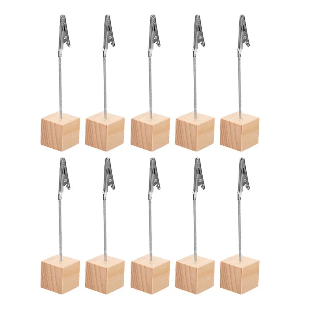 10 Pcs Business Card Holder Photo Clip Cards Clips Picture Stand Desktop Note Clamps Decorations Table Number Holders Wood
10 Pcs Business Card Holder Photo Clip Cards Clips Picture Stand Desktop Note Clamps Decorations Table Number Holders Wood