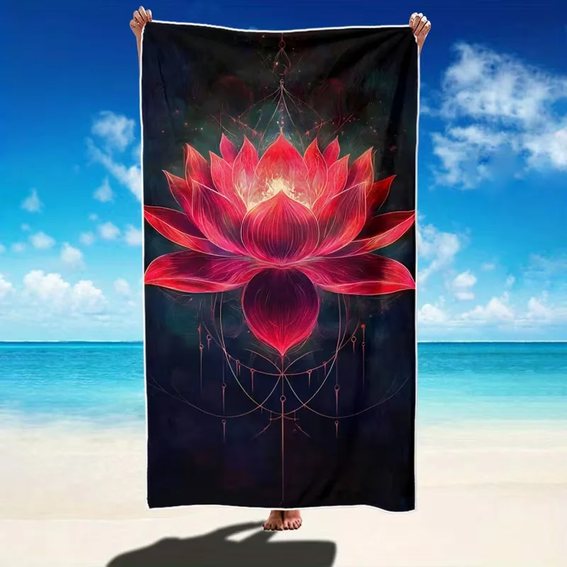 Red Lotus Print Beach Towel Mystical Minimalist Floral Lotus Pattern Quick Dry Sand-Free Towel Summer Beach Swimming Travel
Red Lotus Print Beach Towel Mystical Minimalist Floral Lotus Pattern Quick Dry Sand-Free Towel Summer Beach Swimming Travel