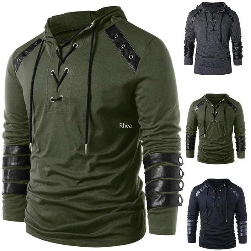 XT8Adult Men Medieval T-shirt Gothic Steampunk Sweatshirt Lace Up Long Sleeve Pullover Hooded Tee Halloween Shirts Tops cheXT6@!
XT8Adult Men Medieval T-shirt Gothic Steampunk Sweatshirt Lace Up Long Sleeve Pullover Hooded Tee Halloween Shirts Tops cheXT6@!