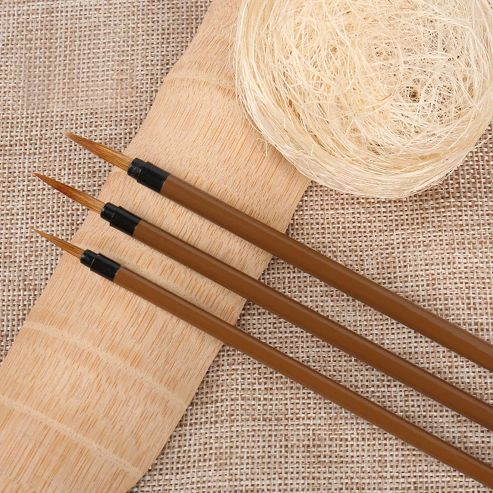 3pcs Wolf Hair Brush Pens Durable Wood Fine Liner Drawing Writing Sketching Tools Practical Paintbrushes Watercolor Art
3pcs Wolf Hair Brush Pens Durable Wood Fine Liner Drawing Writing Sketching Tools Practical Paintbrushes Watercolor Art