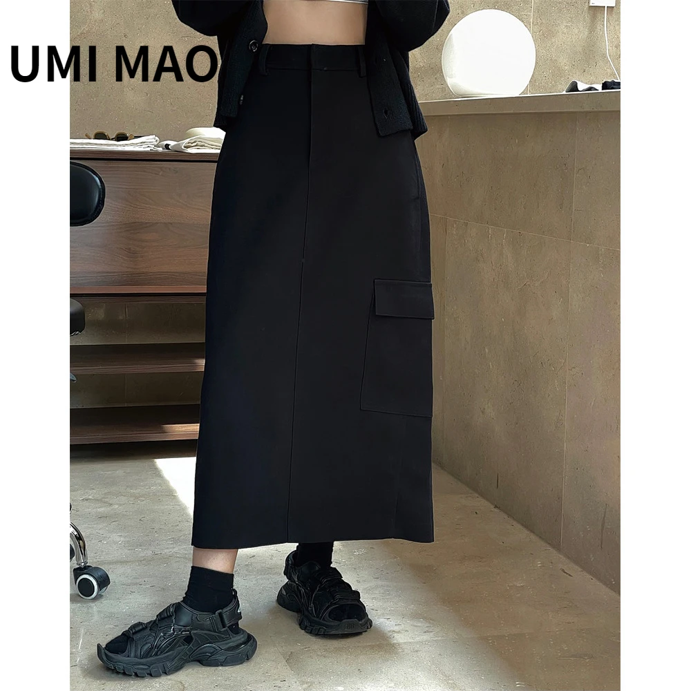 UMI MAO Chinese Style Autumn New Korean Pocket Half Skirt Straight H-shaped Wide Draped Back Open Long Skirts Female Women
UMI MAO Chinese Style Autumn New Korean Pocket Half Skirt Straight H-shaped Wide Draped Back Open Long Skirts Female Women