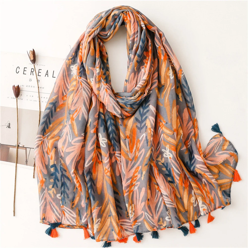 2022 Fashion Ombre Leaf Pattern Tassel Scarf Shawls Soft Beautiful Leaves Print Head Wrap Hijab Scarves Free Shipping
2022 Fashion Ombre Leaf Pattern Tassel Scarf Shawls Soft Beautiful Leaves Print Head Wrap Hijab Scarves Free Shipping