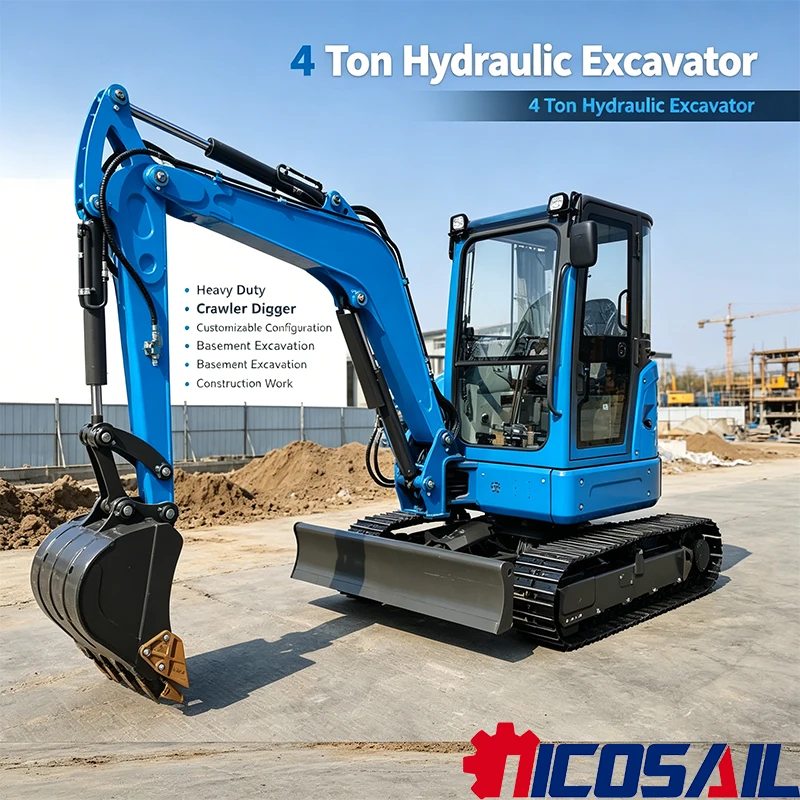 Heavy Duty 4 Ton Hydraulic Excavator Customizable Crawler Digger for Infrastructure, Basement Excavation & Construction
Heavy Duty 4 Ton Hydraulic Excavator Customizable Crawler Digger for Infrastructure, Basement Excavation & Construction