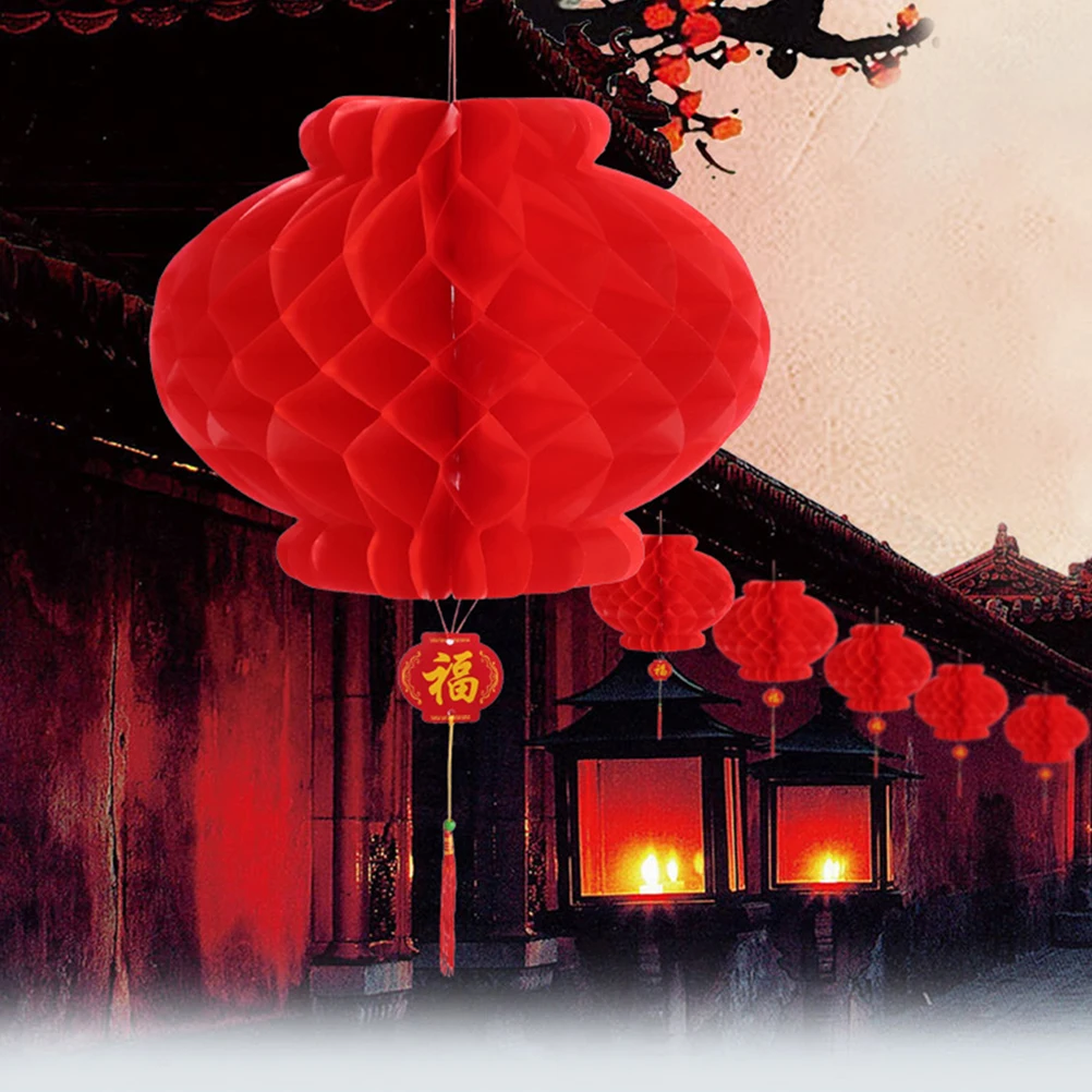 35 Pcs Red Waterproof Chinese Style Traditional Papercutting Festival Honeycomb Ball Lanterns Hanging Decoration for New Year
35 Pcs Red Waterproof Chinese Style Traditional Papercutting Festival Honeycomb Ball Lanterns Hanging Decoration for New Year