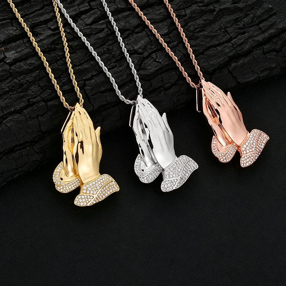 HHIOK Elegant Praying Hands Amulet Necklace Inlaid Brass CZ Religious Belief Ornament Gold Silver Rose Gold Birthday Gift
HHIOK Elegant Praying Hands Amulet Necklace Inlaid Brass CZ Religious Belief Ornament Gold Silver Rose Gold Birthday Gift