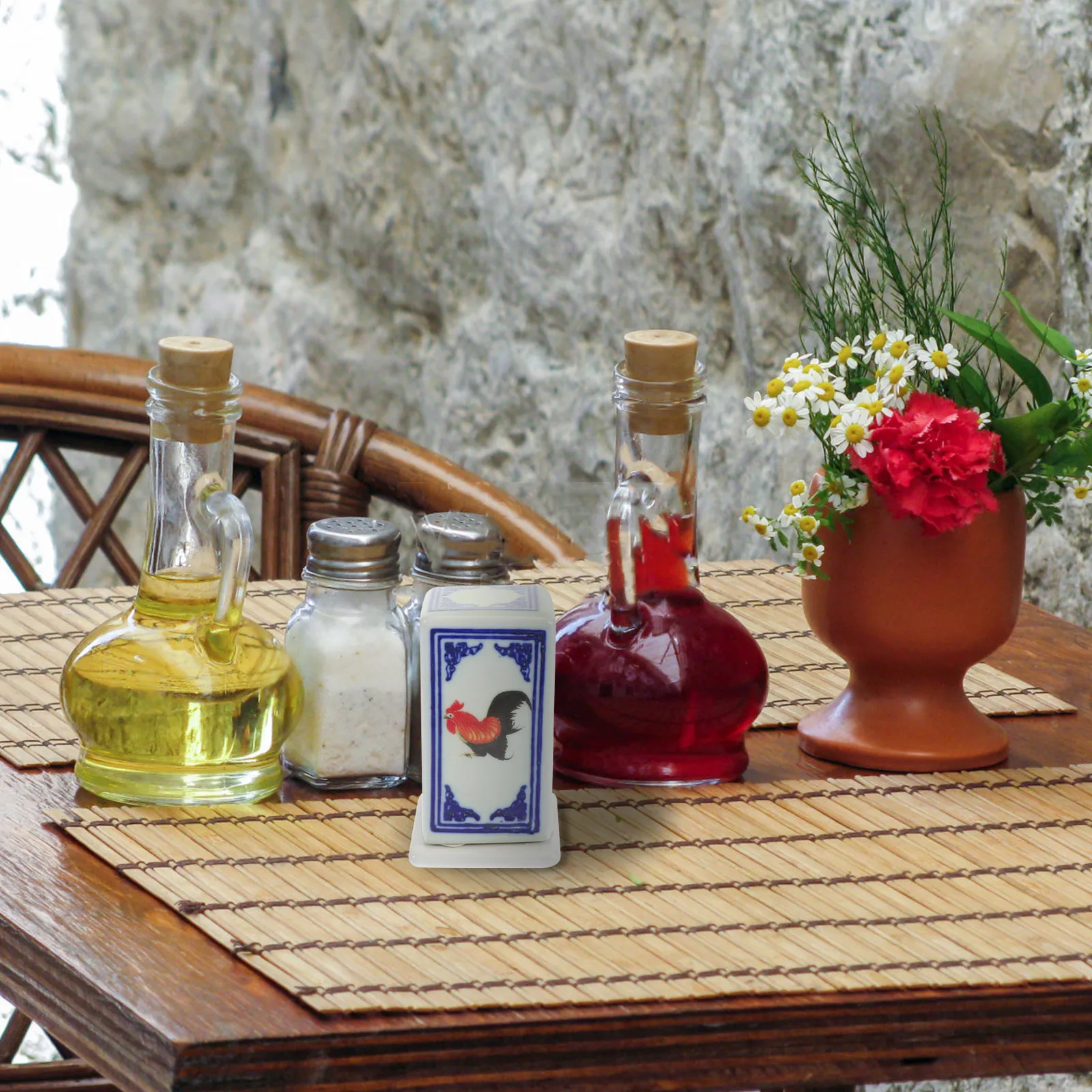 1Pcs Blue Ceramic Toothpick Dispenser with Rooster Design Large Capacity Organizer Jar Creative Household Tabletop Decor
1Pcs Blue Ceramic Toothpick Dispenser with Rooster Design Large Capacity Organizer Jar Creative Household Tabletop Decor