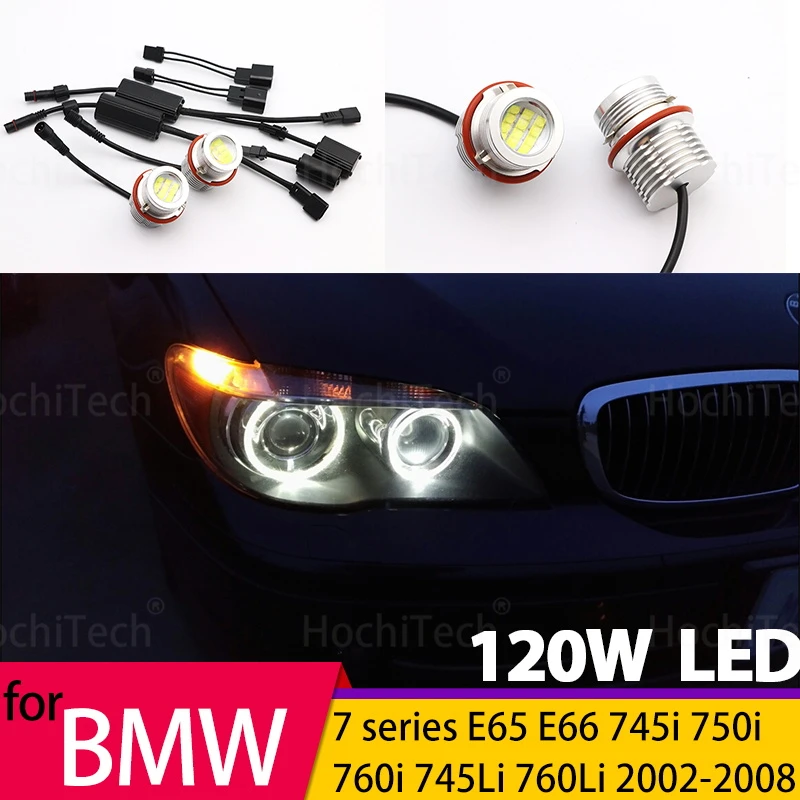 120W White Free Error 6000K LED Angel Eyes Marker Light Lamp for BMW 7 series E65 E66 745i 750i 760i 745Li 760Li 2002-2008
120W White Free Error 6000K LED Angel Eyes Marker Light Lamp for BMW 7 series E65 E66 745i 750i 760i 745Li 760Li 2002-2008