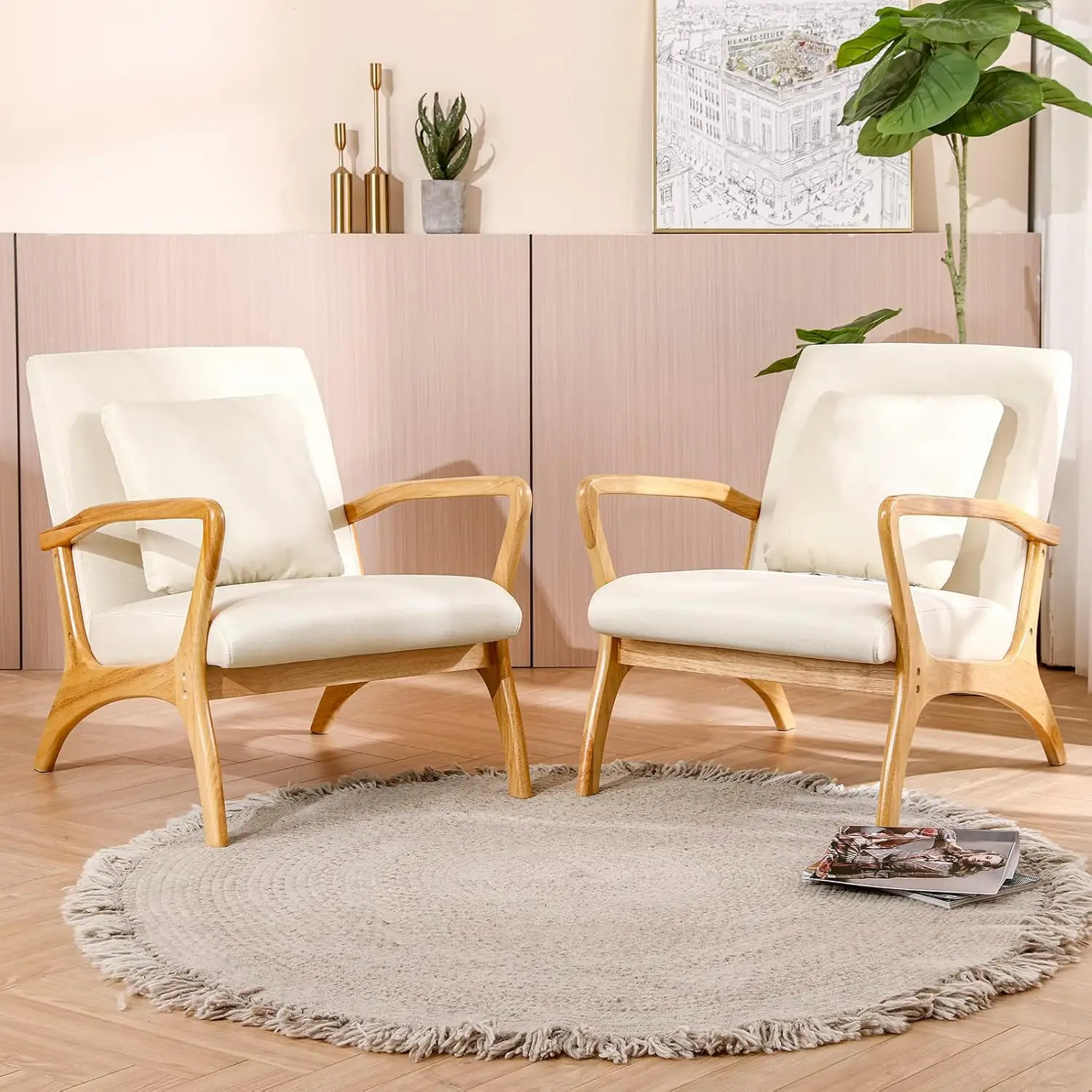 Mid-Century Linen Accent Chair With Lumbar Pillow Comfy Reading Lounge For Living Room Bedroom,2Pcs,Customized
Mid-Century Linen Accent Chair With Lumbar Pillow Comfy Reading Lounge For Living Room Bedroom,2Pcs,Customized