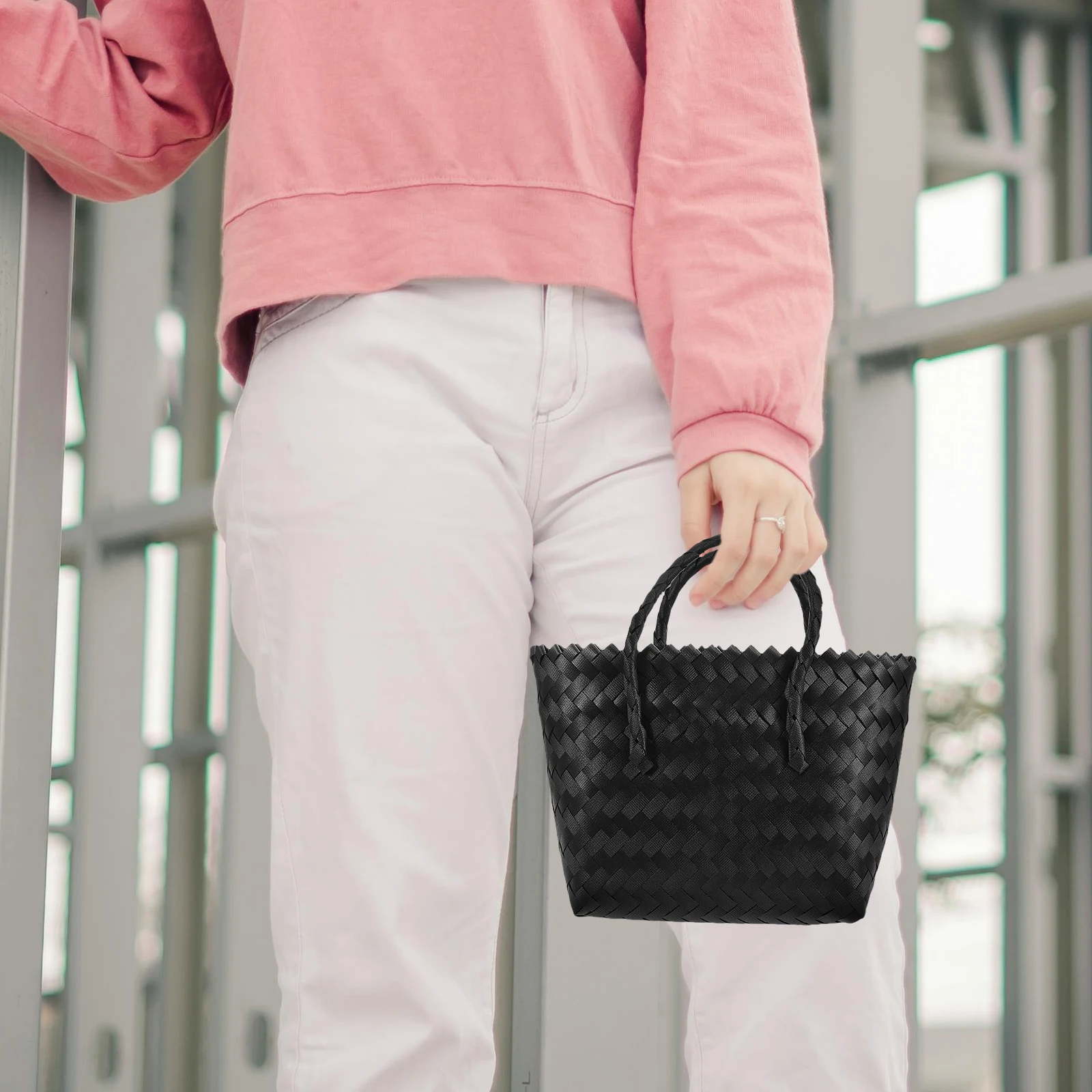 Imitation Rattan Shopping Bag Brown Black Handwoven Tote Beach Picnic Basket Straw Purse Small Square Storage Grocery
Imitation Rattan Shopping Bag Brown Black Handwoven Tote Beach Picnic Basket Straw Purse Small Square Storage Grocery