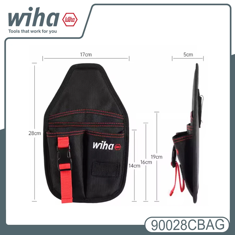 Wiha 90028C BAG Durable Black Red Canvas Waist Tool Pouch for Small Hand Tools and Screwdrivers
Wiha 90028C BAG Durable Black Red Canvas Waist Tool Pouch for Small Hand Tools and Screwdrivers