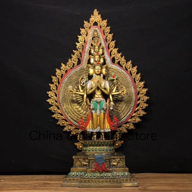Xizang Crafts Tibetan Pure Copper Bodhisattva Painted Thousand Hand Avalokitesvara
Xizang Crafts Tibetan Pure Copper Bodhisattva Painted Thousand Hand Avalokitesvara